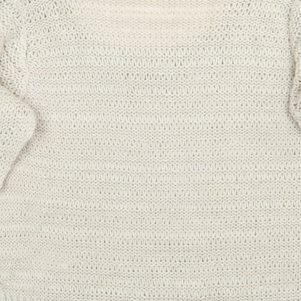 Dorothy Perkins Womens Beige Pullover Jumper Size L
