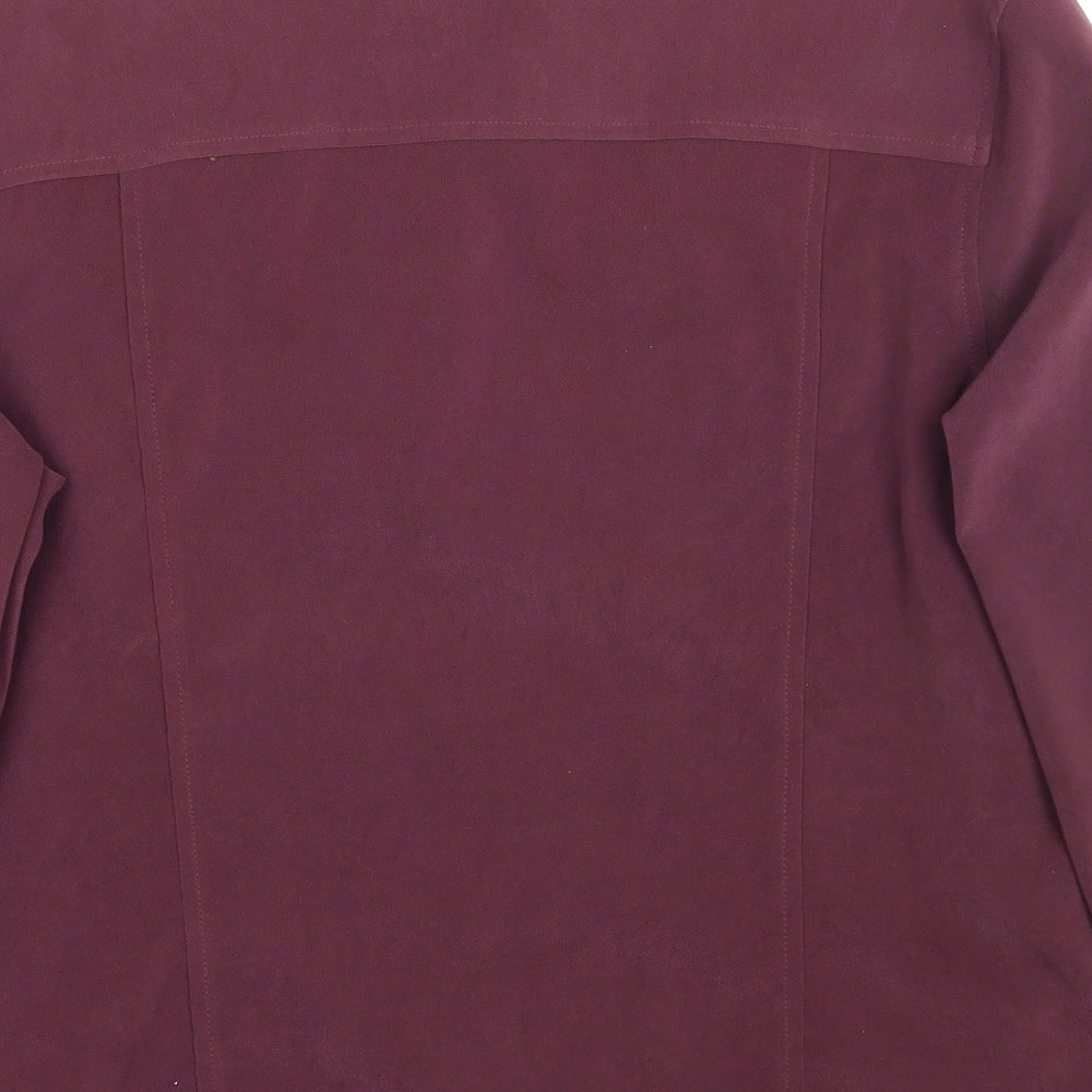 Noni Womens Purple Jacket Coat Size 14