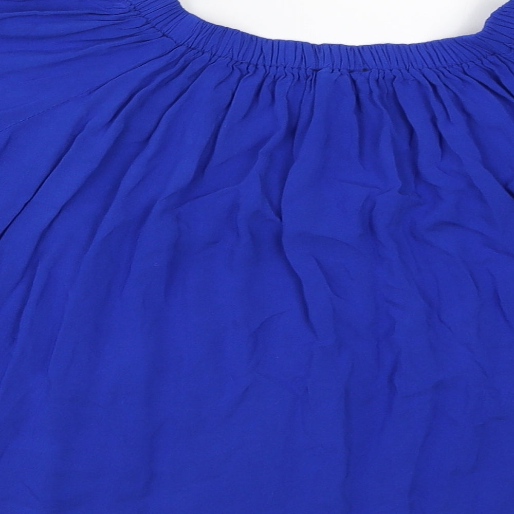 Atmosphere Womens Blue Basic Blouse Size 10
