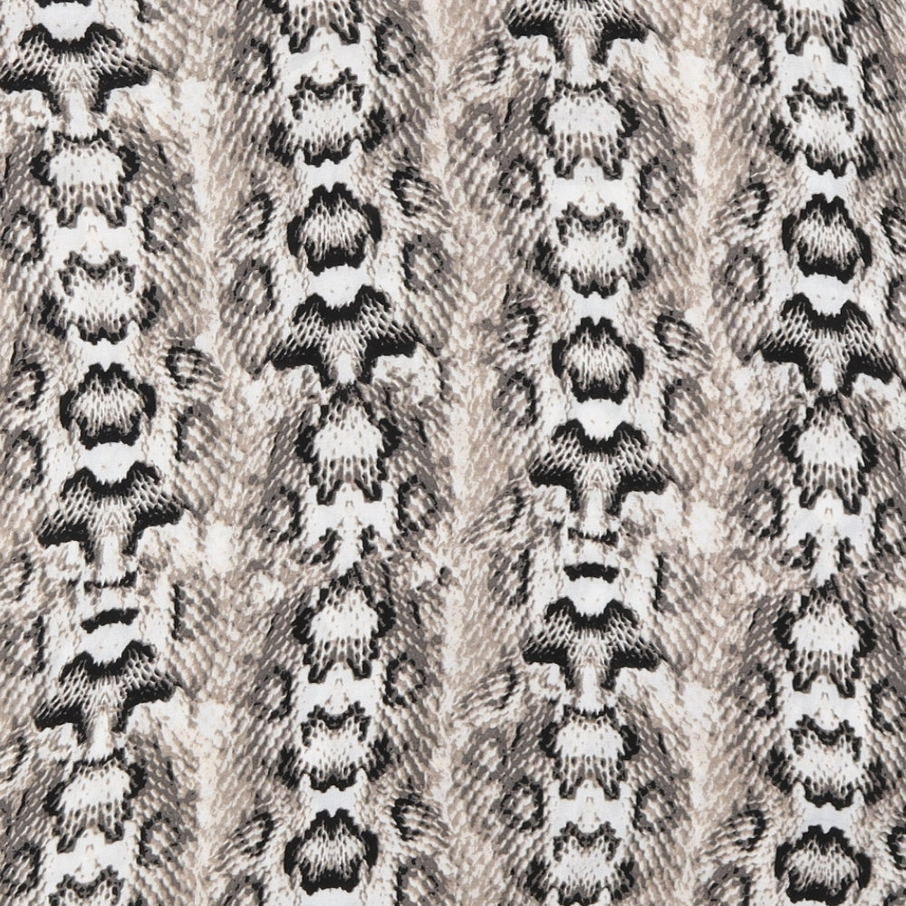 H&M Womens Grey Animal Print Basic Button-Up Size 38
