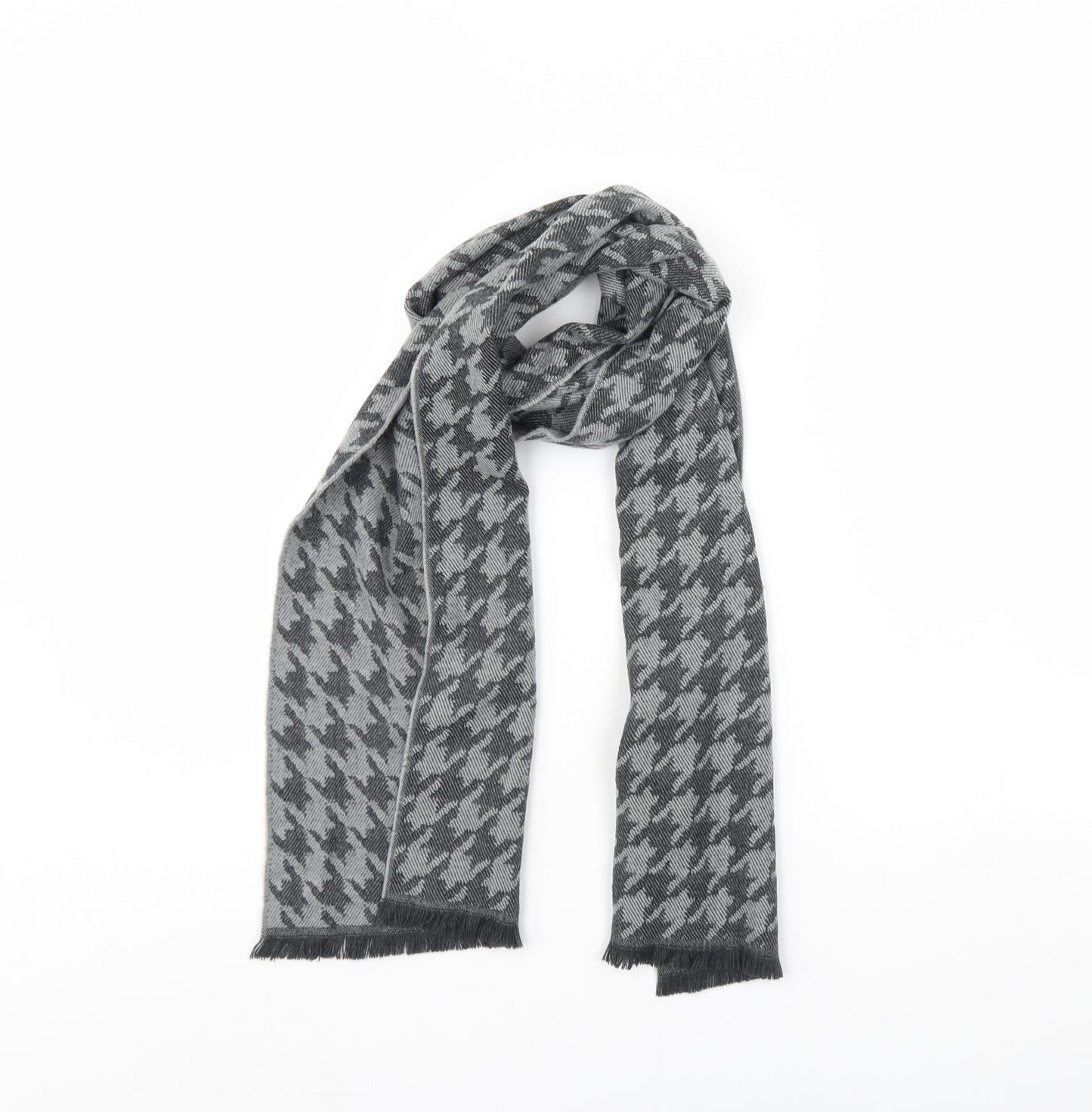 M&S Womens Grey Herringbone Scarf