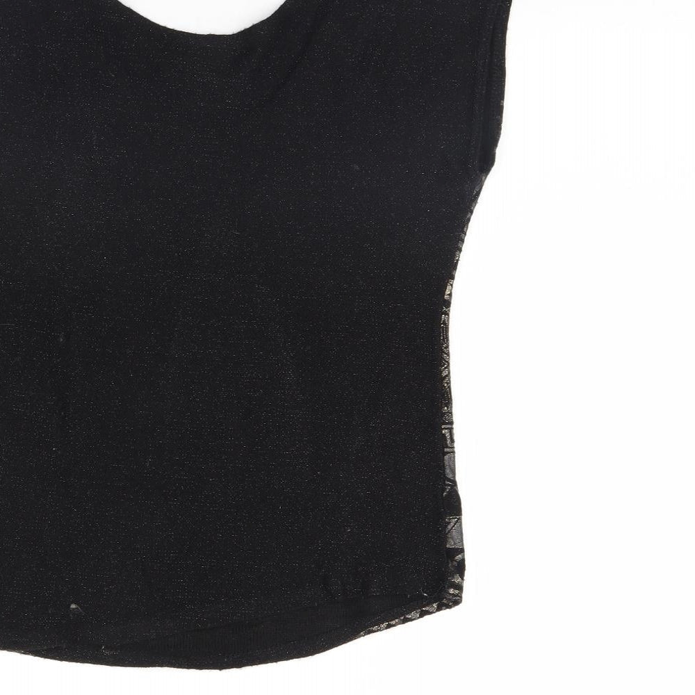 Dolls Womens Black Basic Tank Size 10