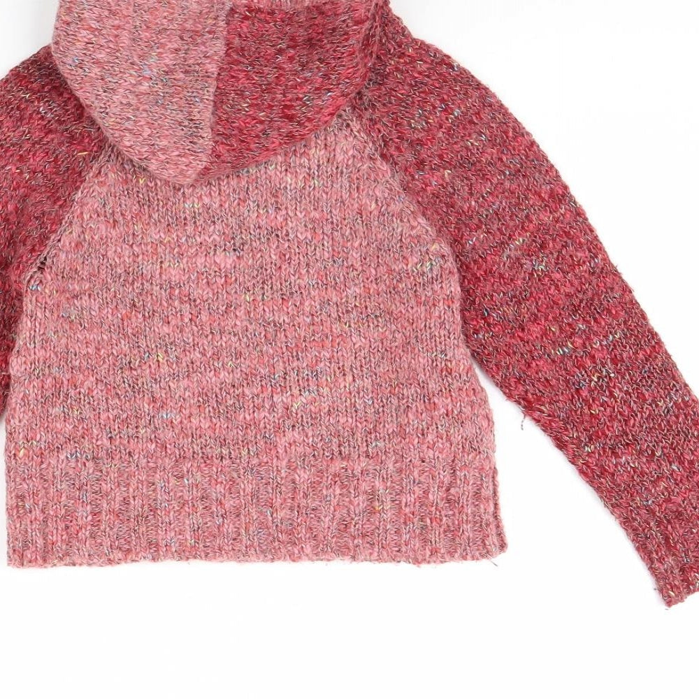 Moves Girls Pink Pullover Hoodie Size 4 Years