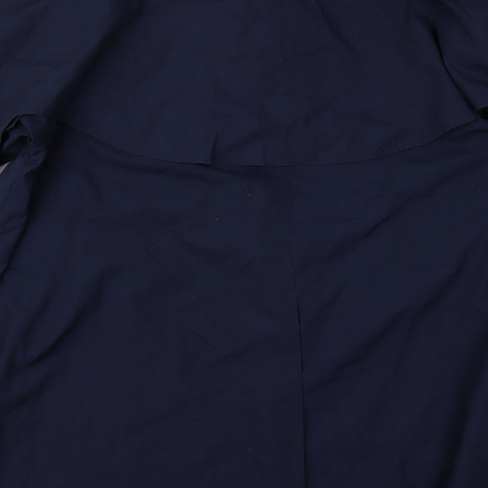 miss helen Womens Blue Overcoat Coat Size XS