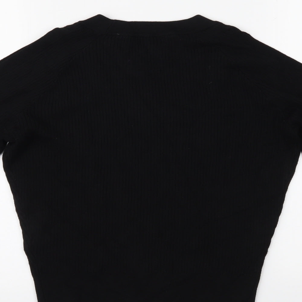 Topshop Womens Black Basic Blouse Size 8
