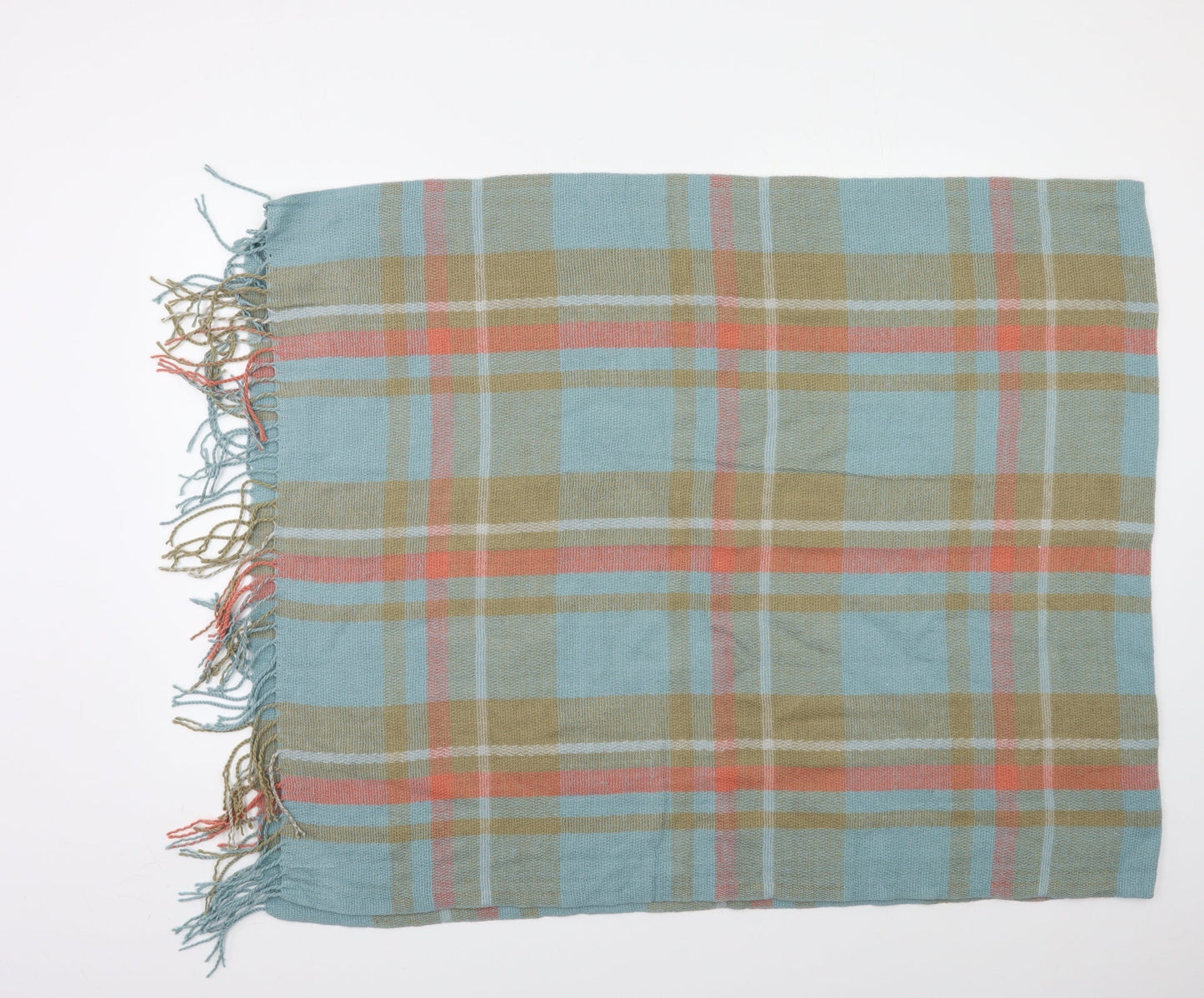 Preworn Womens Multicoloured Check Shawl/Wrap