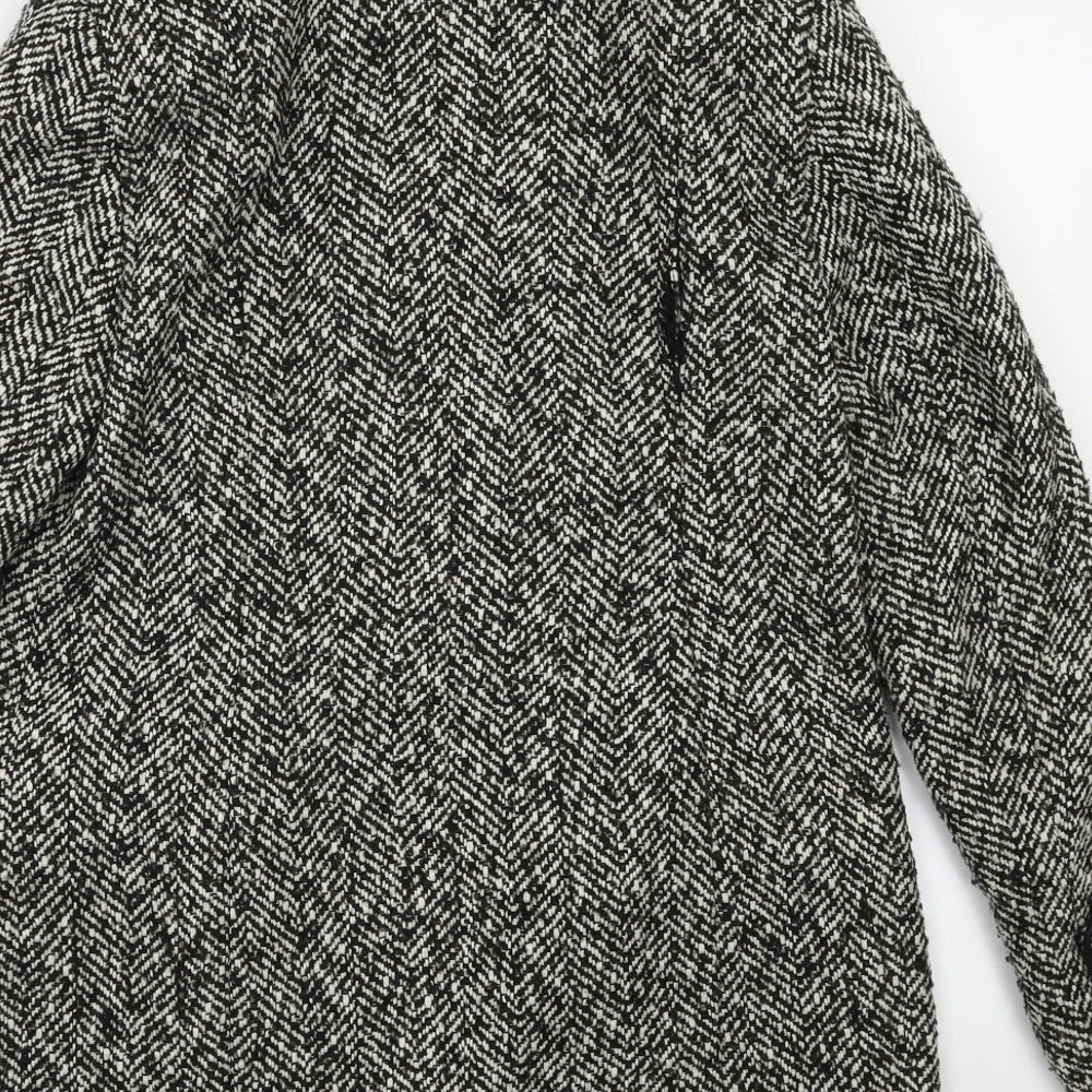 TU Womens Grey Pea Coat Coat Size 8