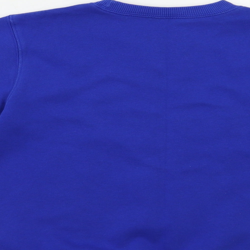 Preworn Girls Blue Pullover Sweatshirt Size 8 Years