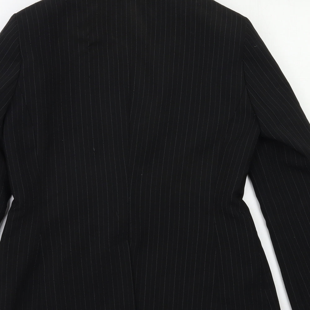 Primark Womens Black Striped Jacket Blazer Size 10