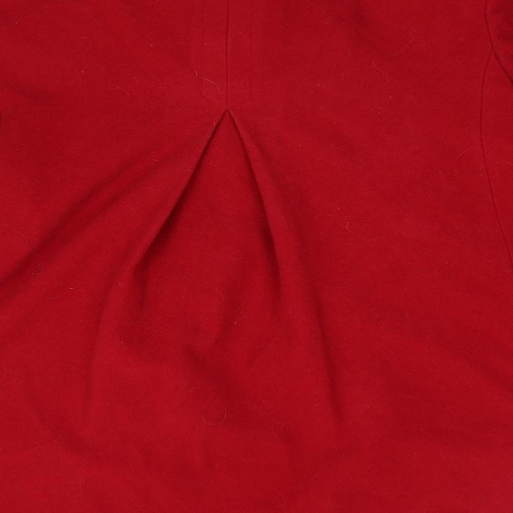 Kirsten Womens Red Overcoat Coat Size 16