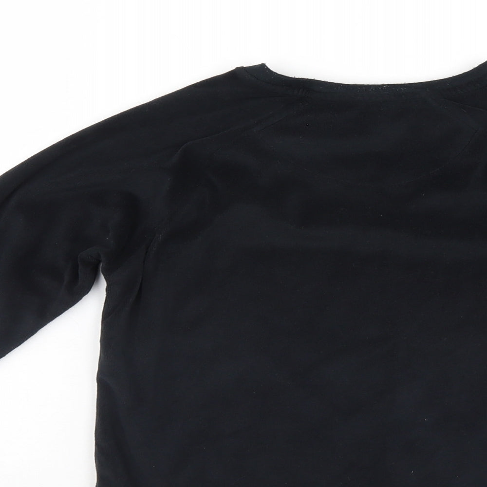 Primark Girls Black Pullover Sweatshirt Size 8-9 Years