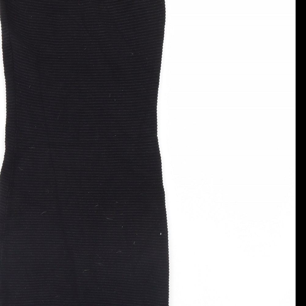French Connection Womens Black Striped Mini Size 8