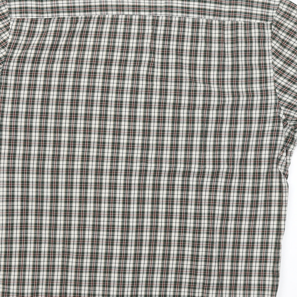 Topman Mens Green Check Button-Up Size M
