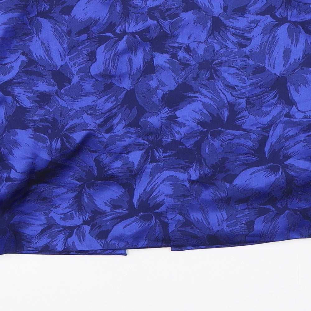Shubette Womens Blue Floral Jacket Blazer Size 8