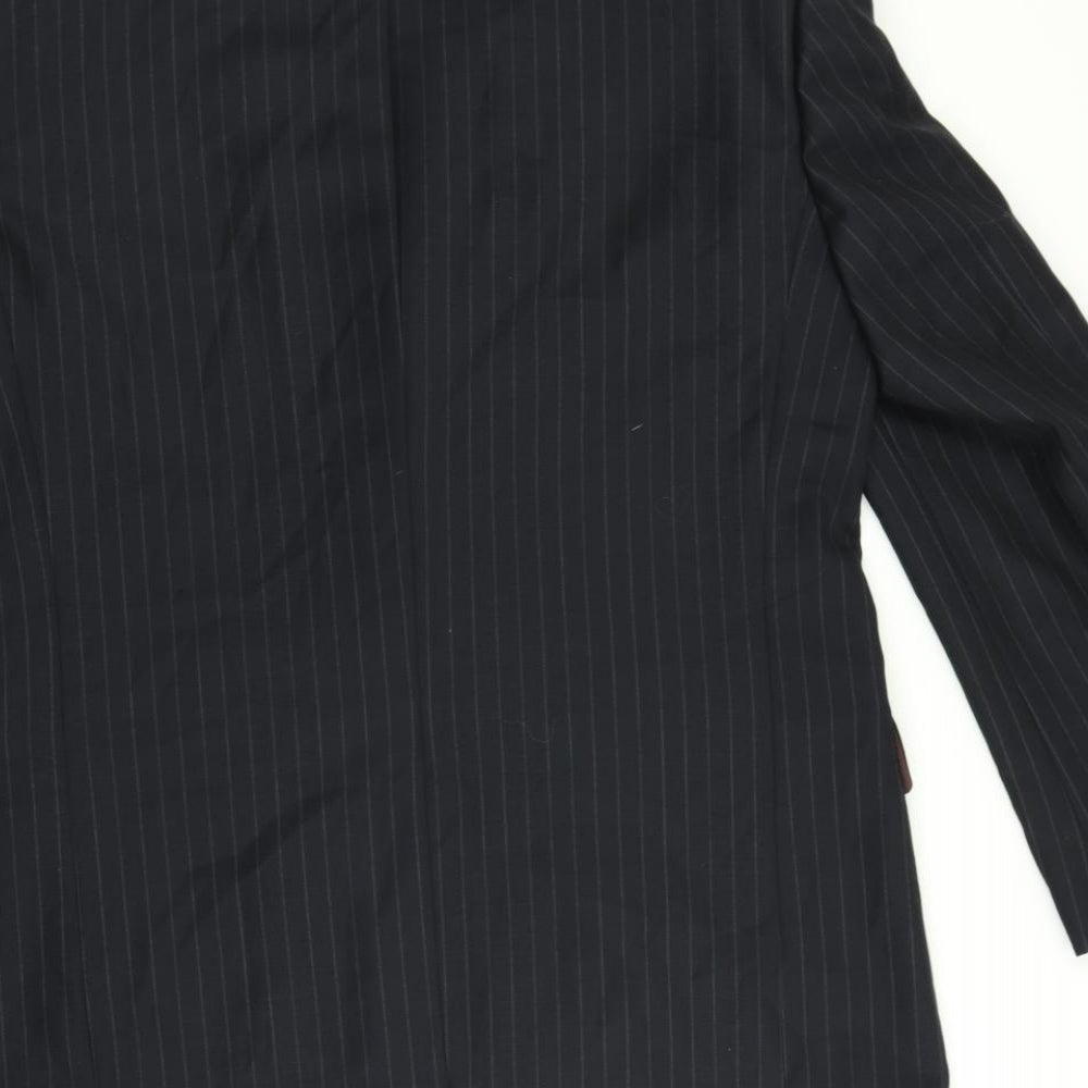 Marks & Spencer Mens Black Striped Jacket Suit Jacket
