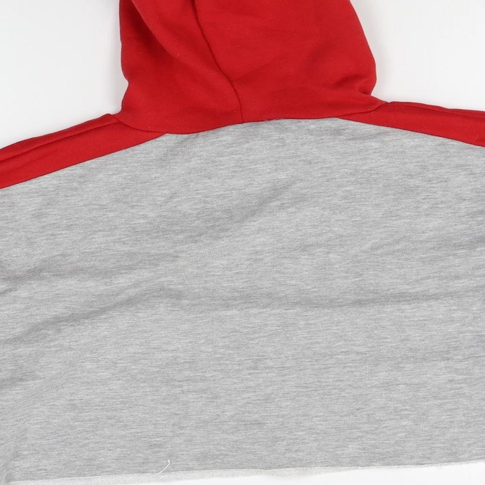 New Look Girls Grey Pullover Hoodie Size 12-13 Years - cropped