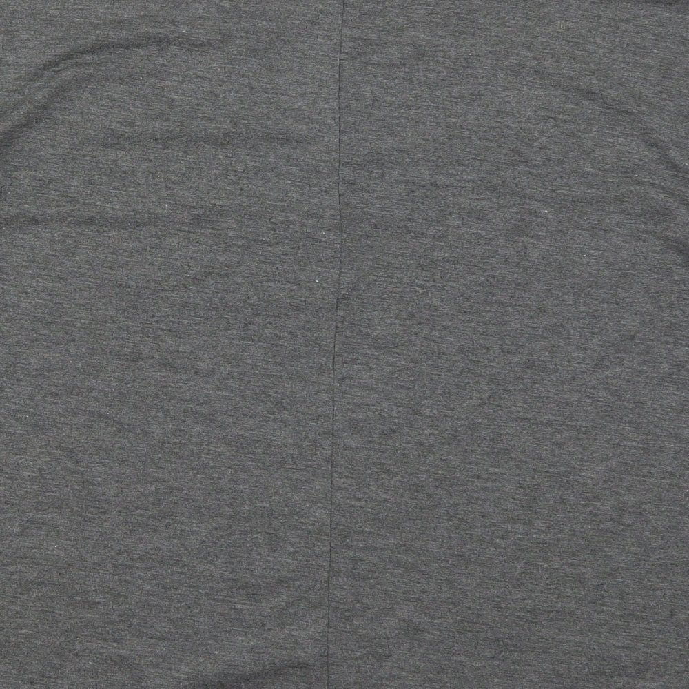 Intuition Womens Grey Lace Basic T-Shirt Size 12