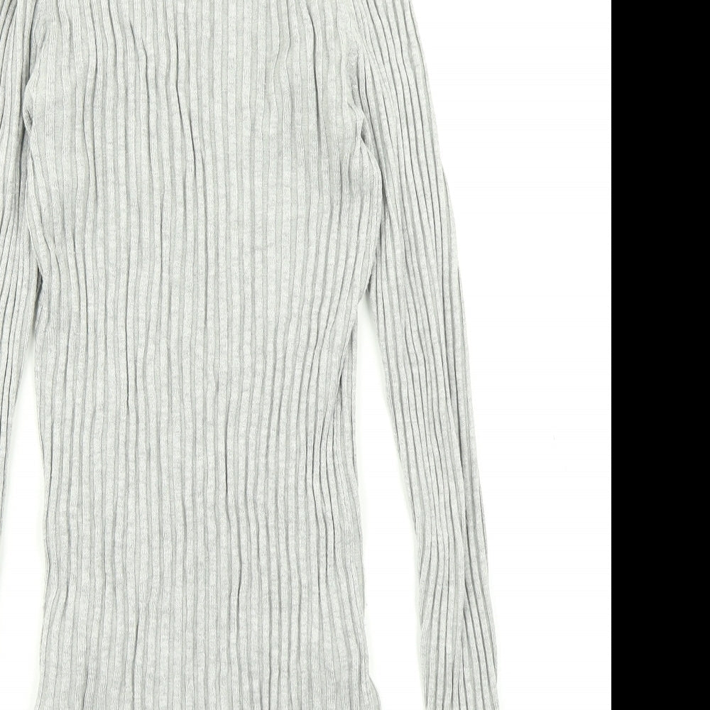 New Look Womens Grey Knit Pullover Jumper Size 10