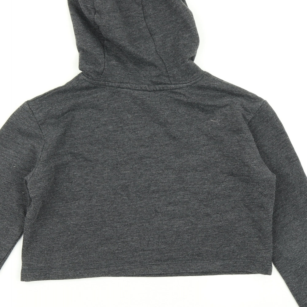 Matalan Girls Grey Pullover Hoodie Size 9 Years