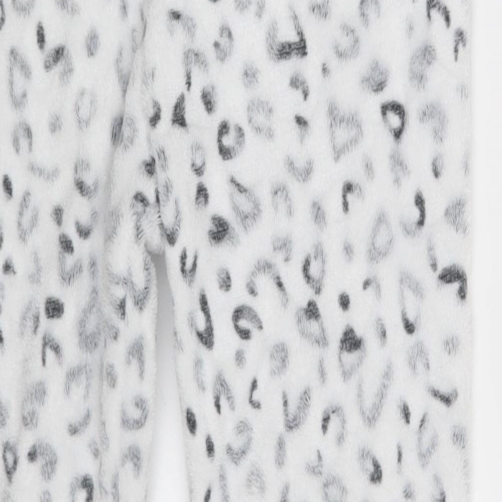 Love Sleep Girls White Animal Print Jogger Trousers Size 8-9 Years