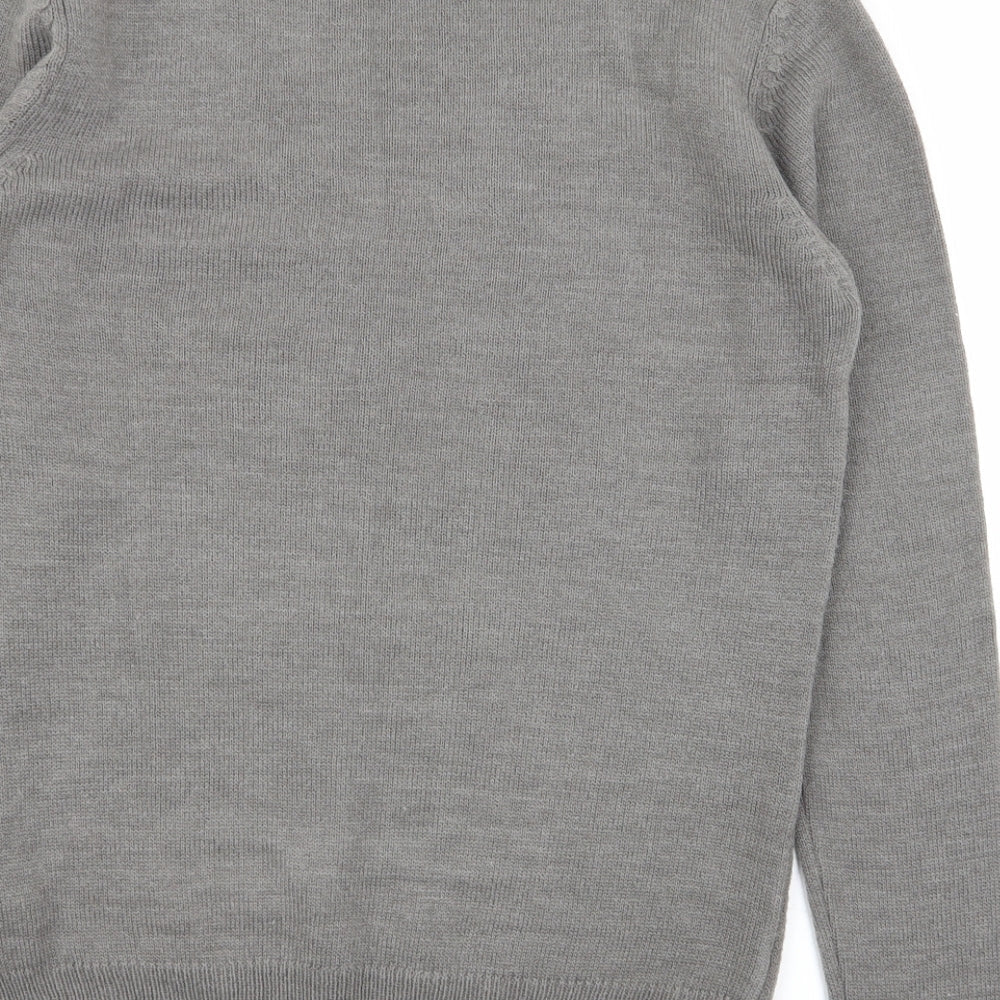 new look men Mens Grey Pullover Jumper Size S - christmas jumper