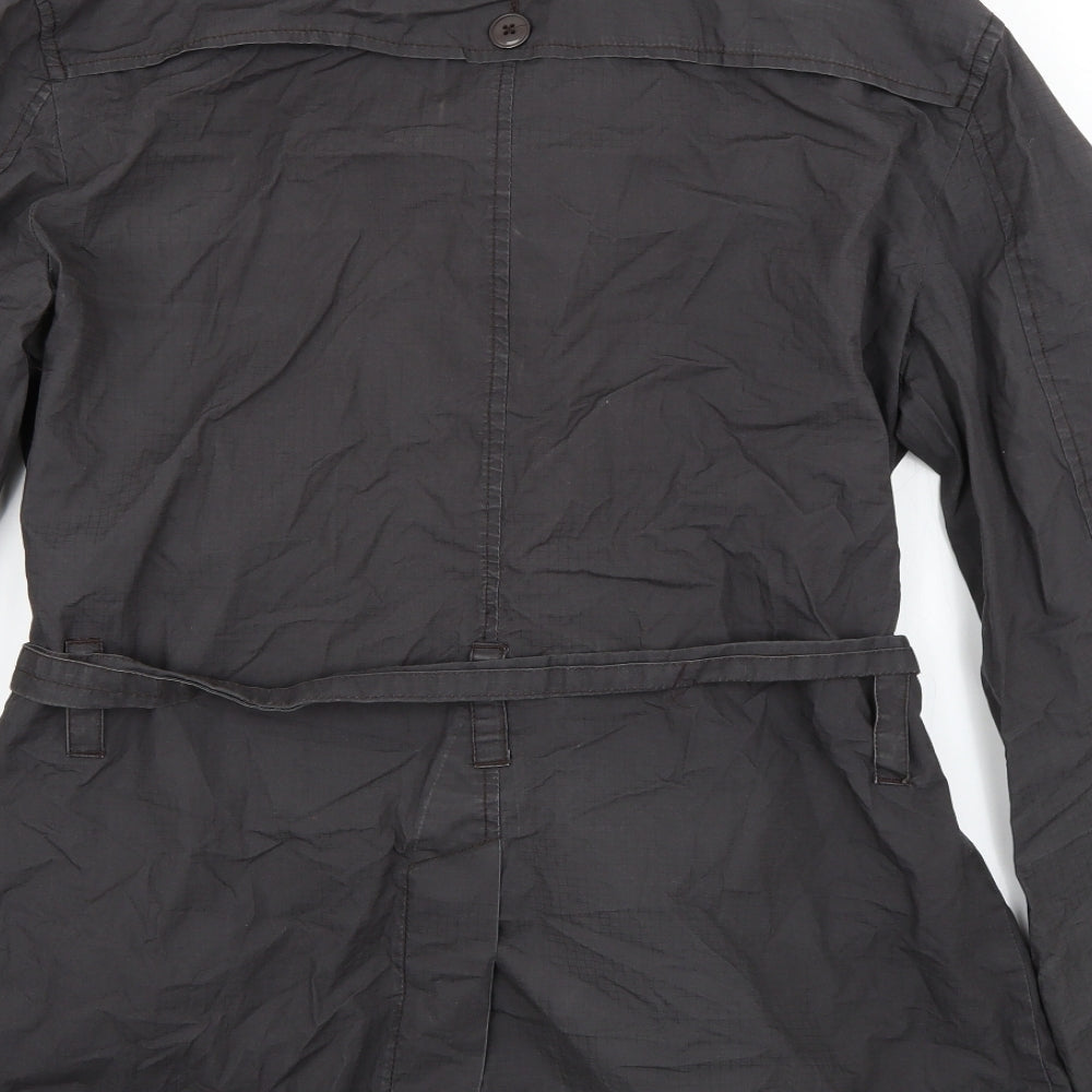 Fabric Womens Grey Parka Coat Size M