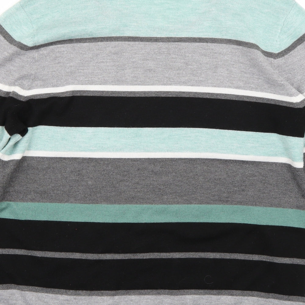 Canada Womens Blue Striped Pullover Jumper Size M