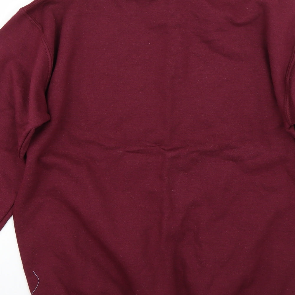 Gildan Womens Red Pullover Sweatshirt Size S - Dog Mom