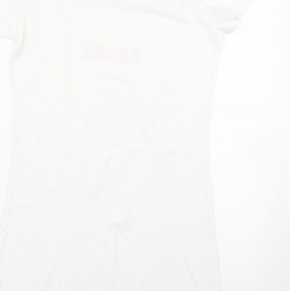 Preworn Womens White Basic T-Shirt Size M - Bride