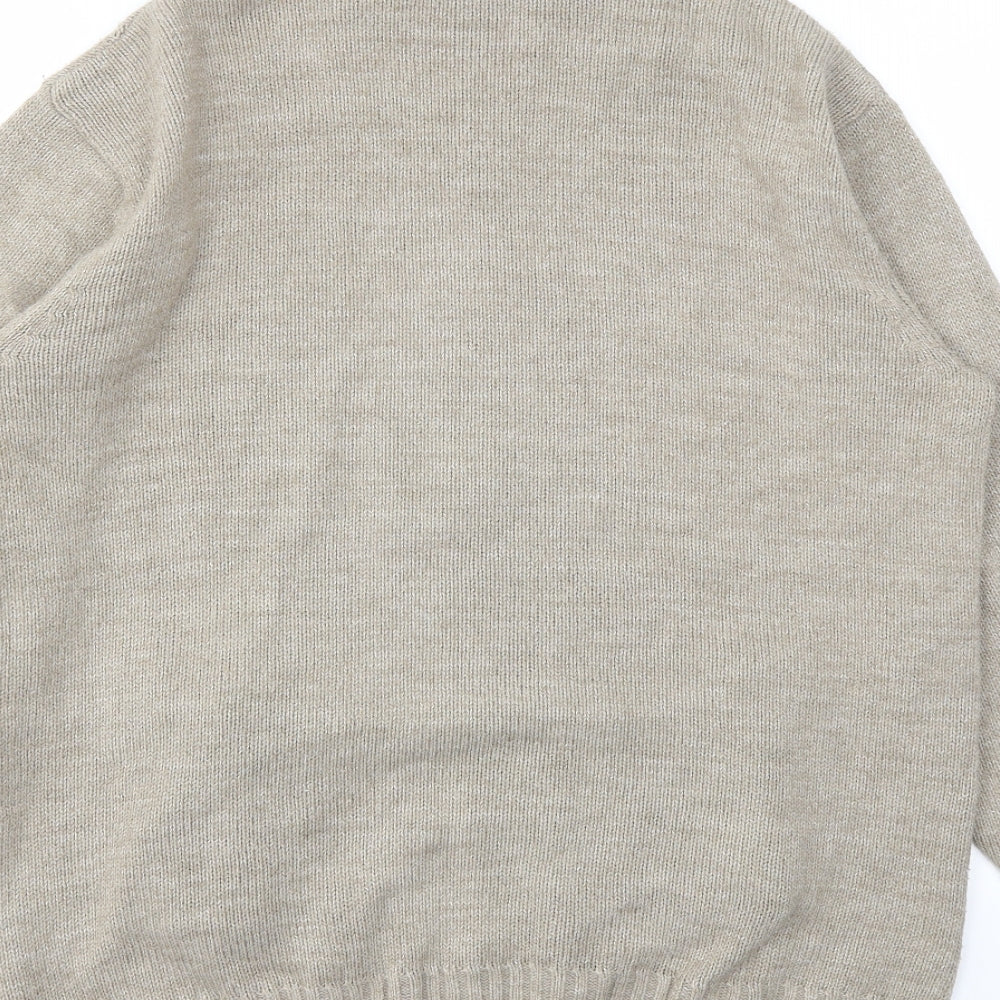 PREMIER MAN Mens Beige Full Zip Sweatshirt Size M