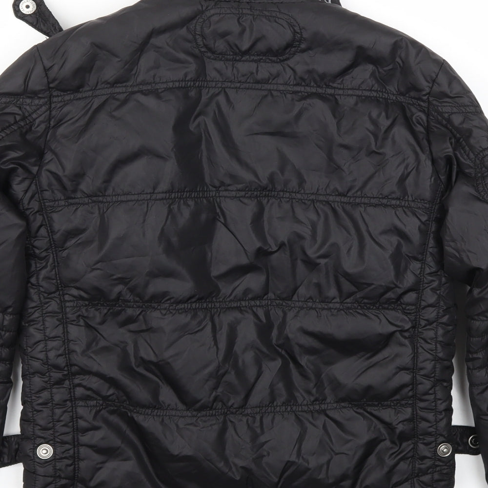LITTLE UNIT Boys Black Basic Coat Coat Size 9 Years
