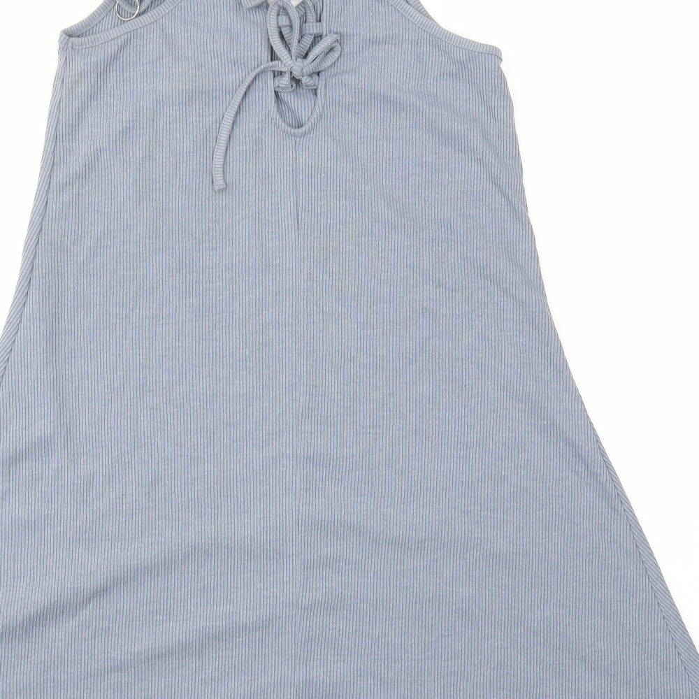 Topshop Womens Blue Fit & Flare Size 10