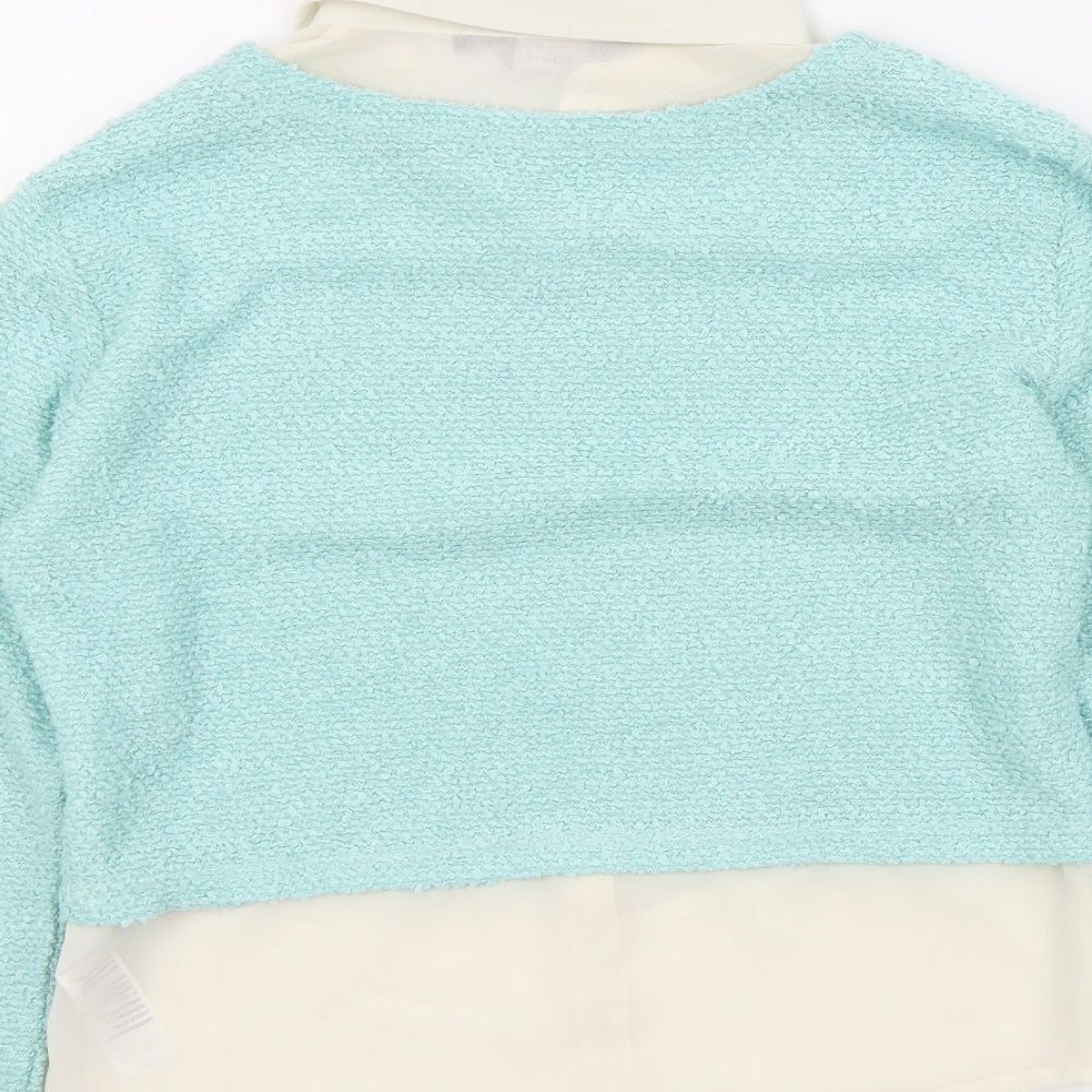 New Look Girls Green Colourblock Pullover Jumper Size 10-11 Years