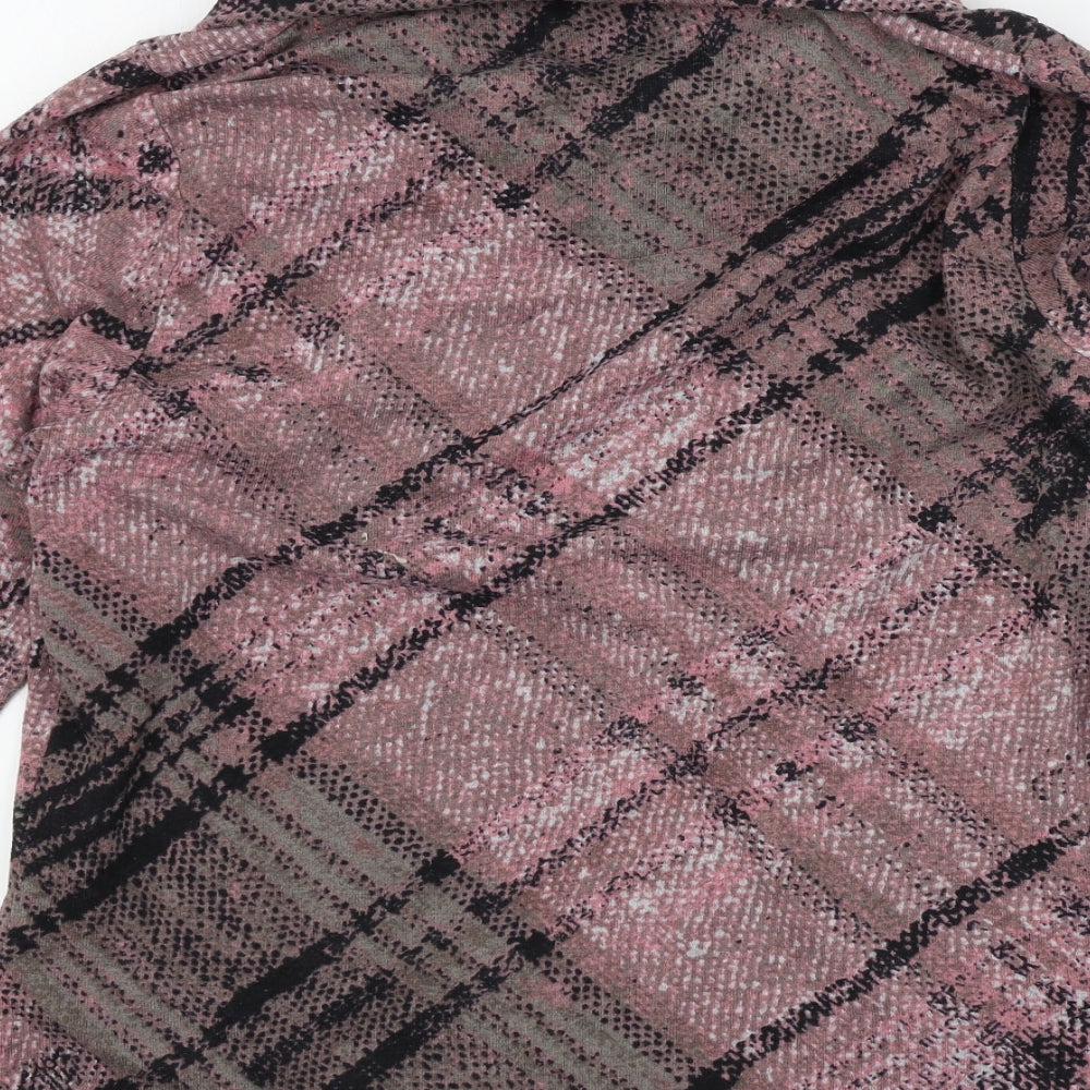TIGGI Womens Pink Geometric Pullover Jumper Size 14