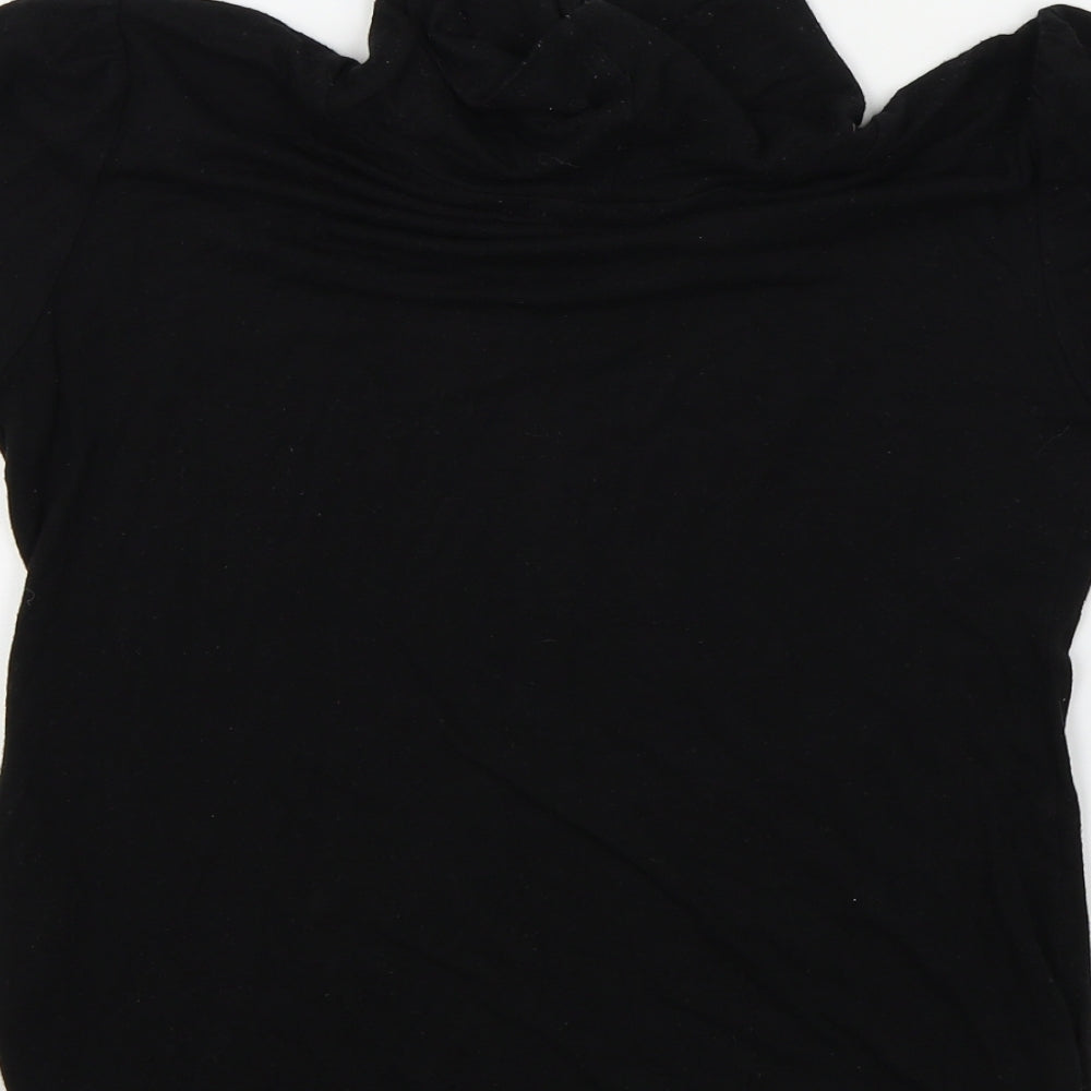 Hotdog Womens Black Colourblock Basic T-Shirt Size M