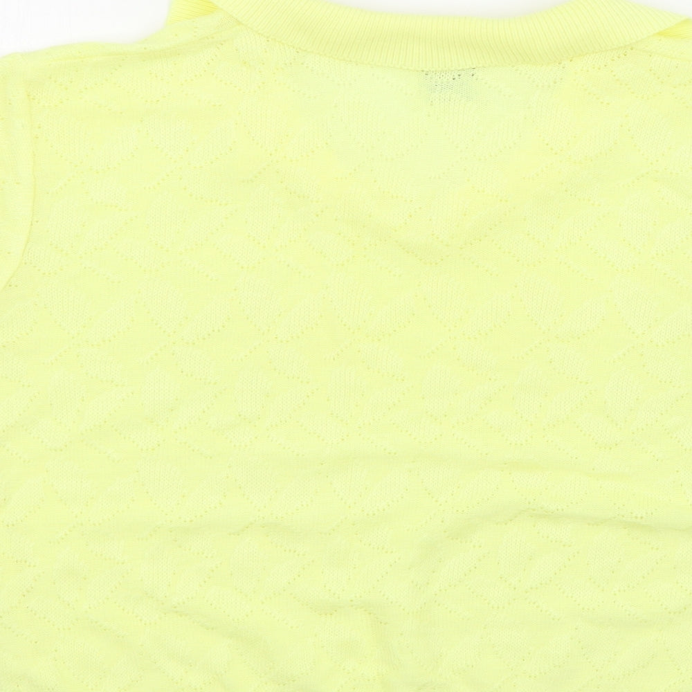 CARLYLE Womens Yellow Pullover Jumper Size M