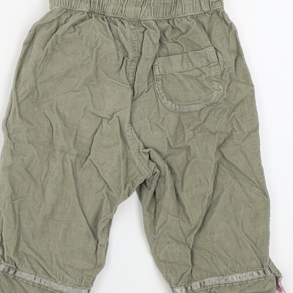 H&S Girls Green Colourblock Jogger Trousers Size 6-9 Months