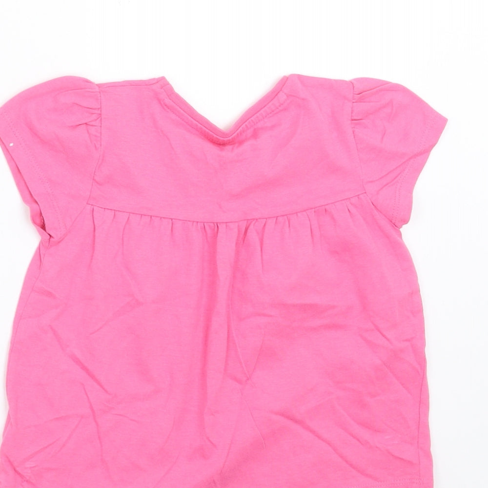 Mothercare Girls Pink Basic T-Shirt Size 2-3 Years