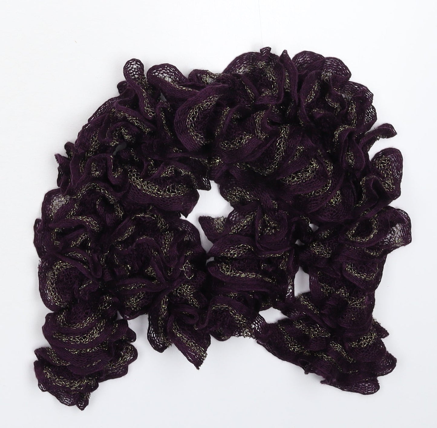 Preworn Womens Purple Knit Scarf