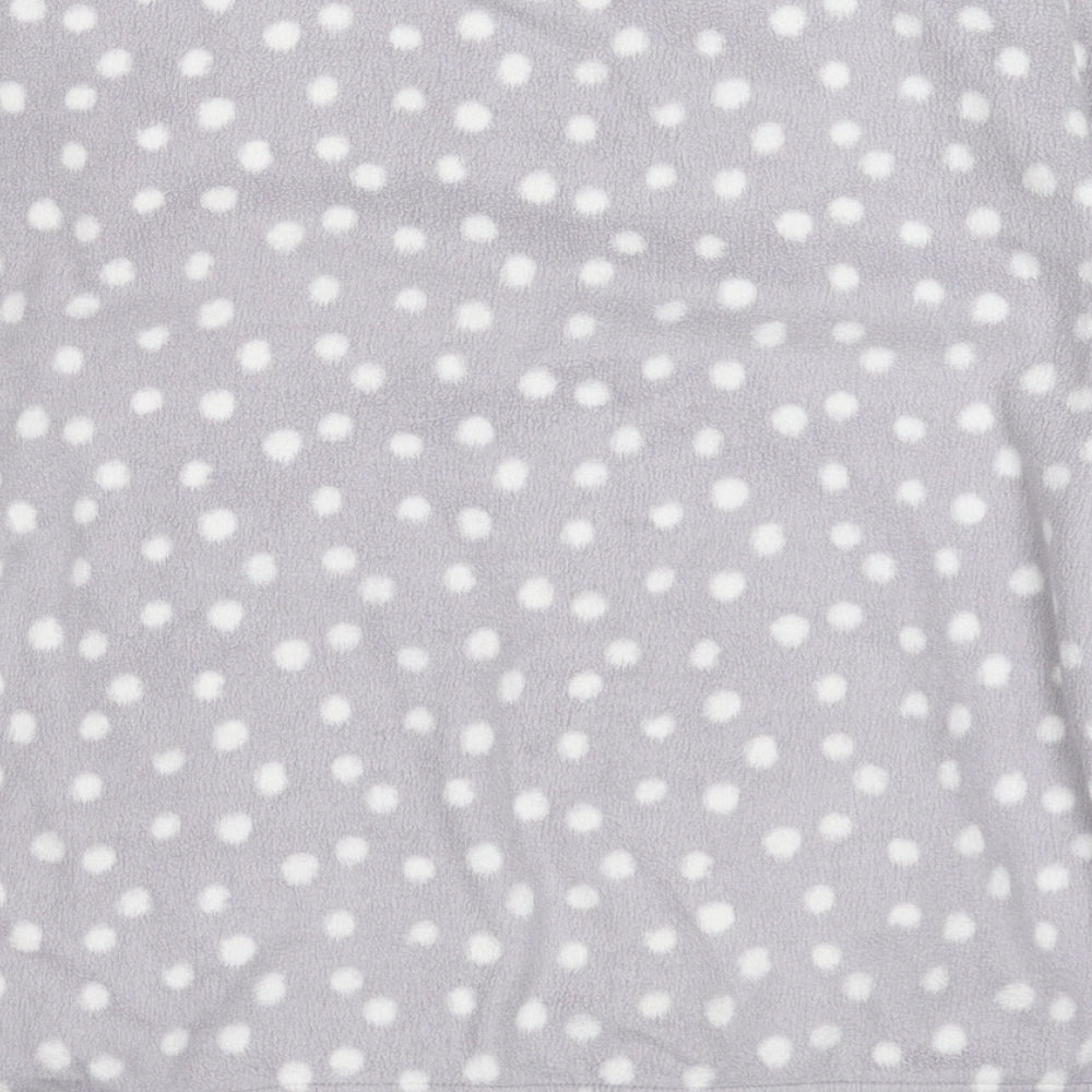 Marks & Spencer Womens Grey Polka Dot Fleece Top Pyjama Top Size 10