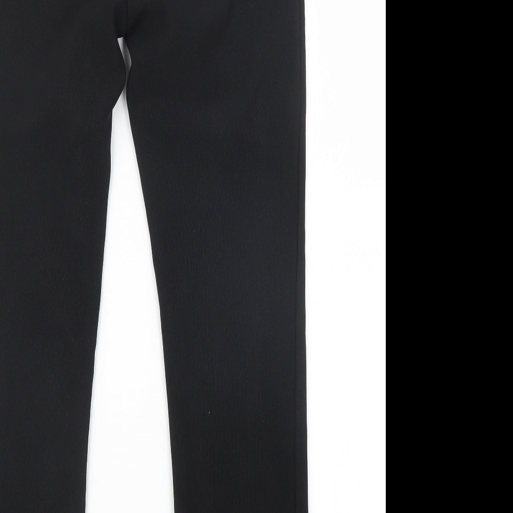 Preworn Womens Black Trousers Size 16 L30 in