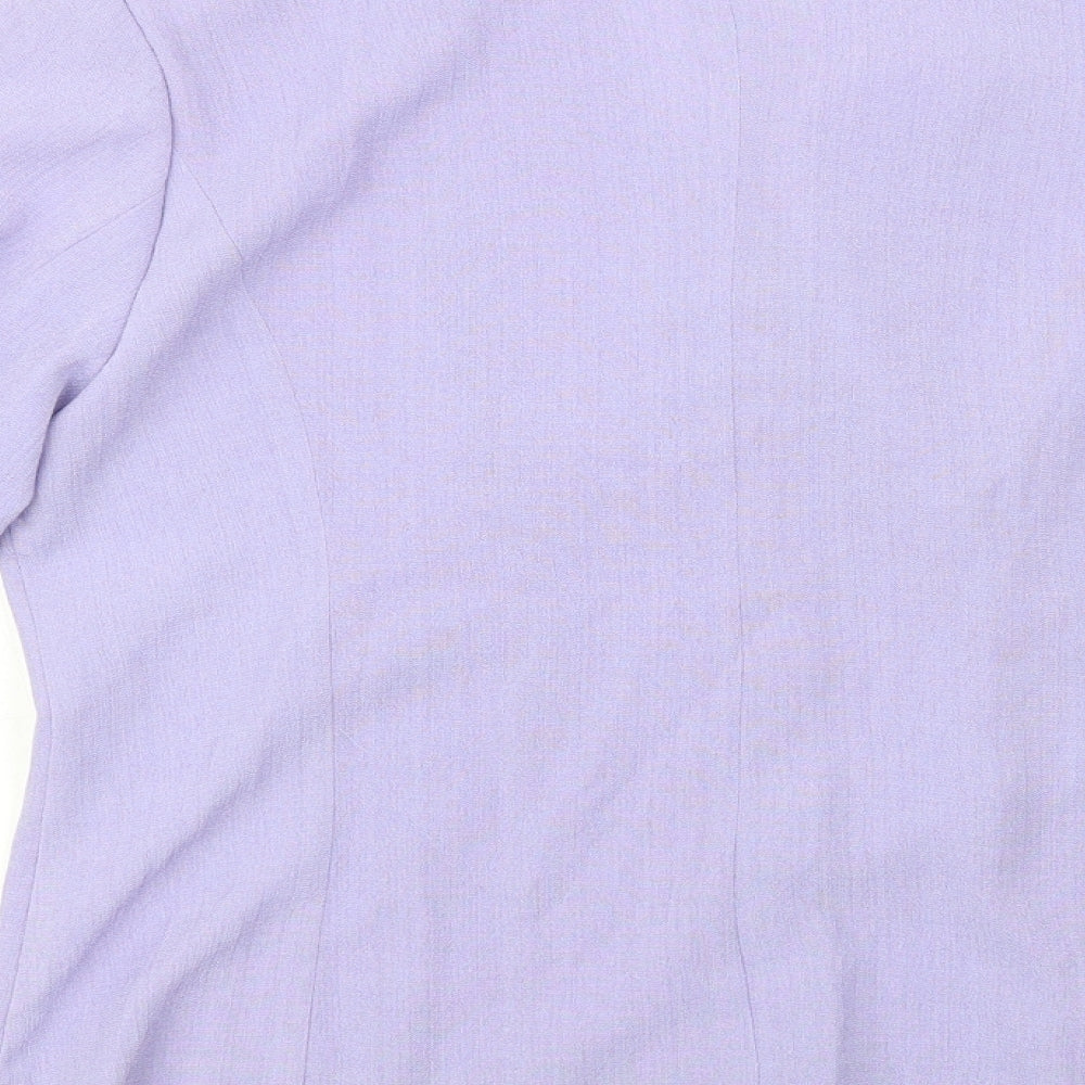 Charlotte Gold Womens Purple Jacket Blazer Size 14
