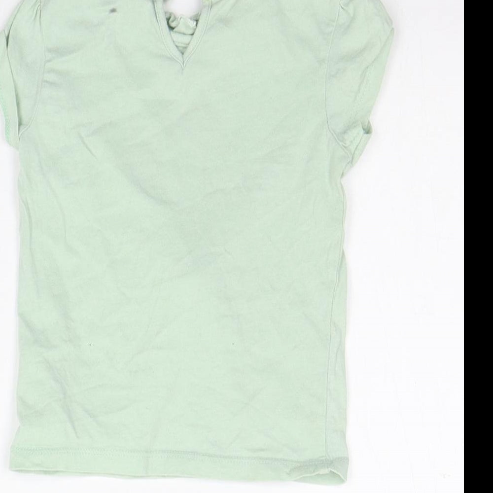 Primark Girls Green Basic T-Shirt Size 18-24 Months