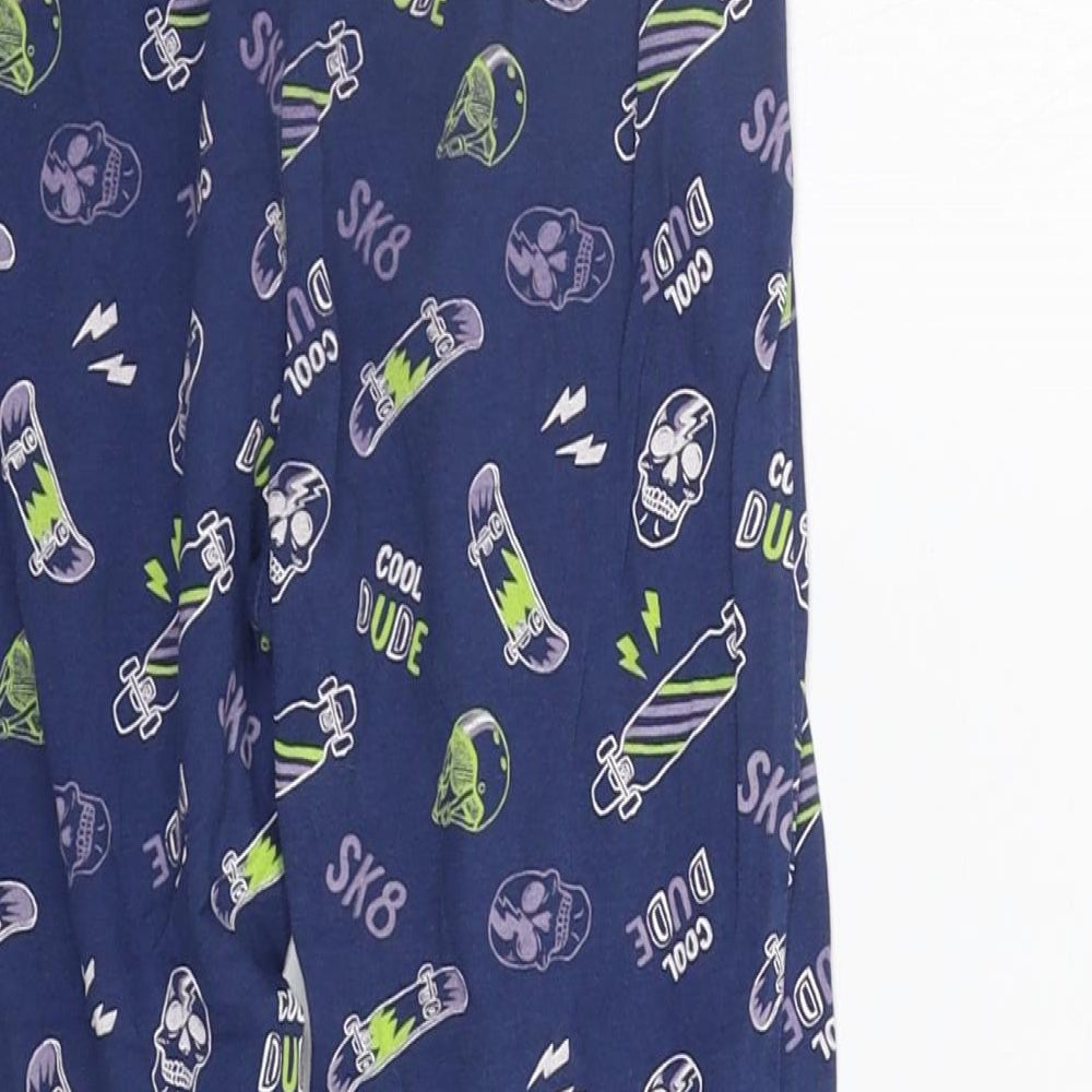 Matalan Girls Blue Geometric Top Pyjama Pants Size 5 Years
