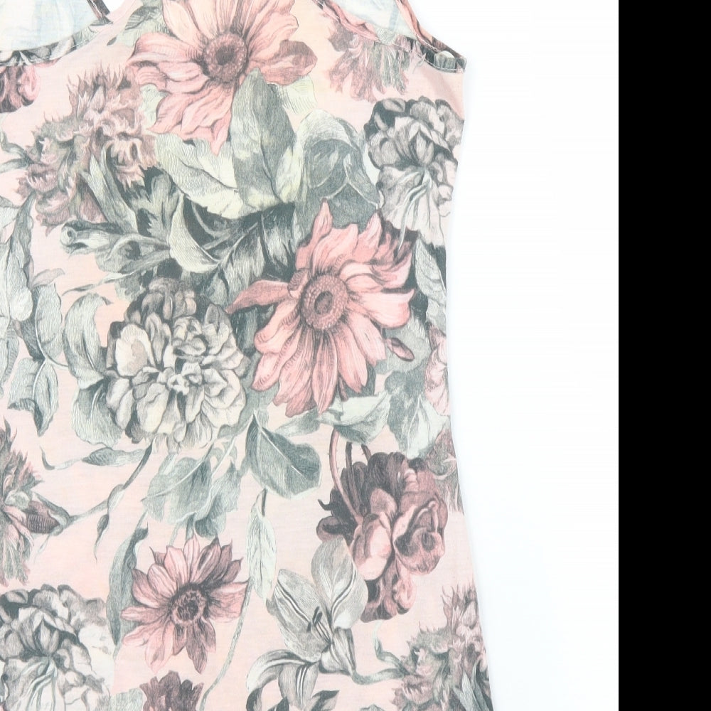 Miso Womens Pink Floral Bodycon Size 12