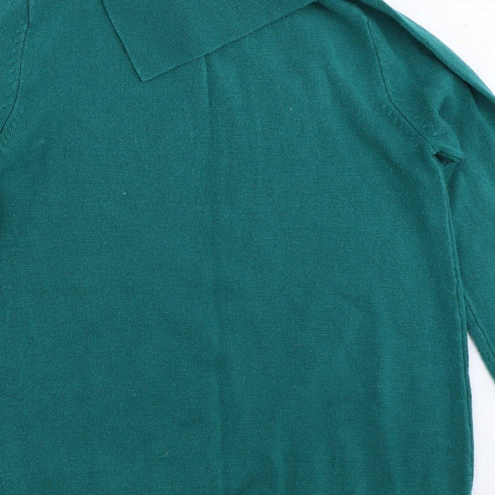 M&Co Womens Green Pullover Jumper Size 12