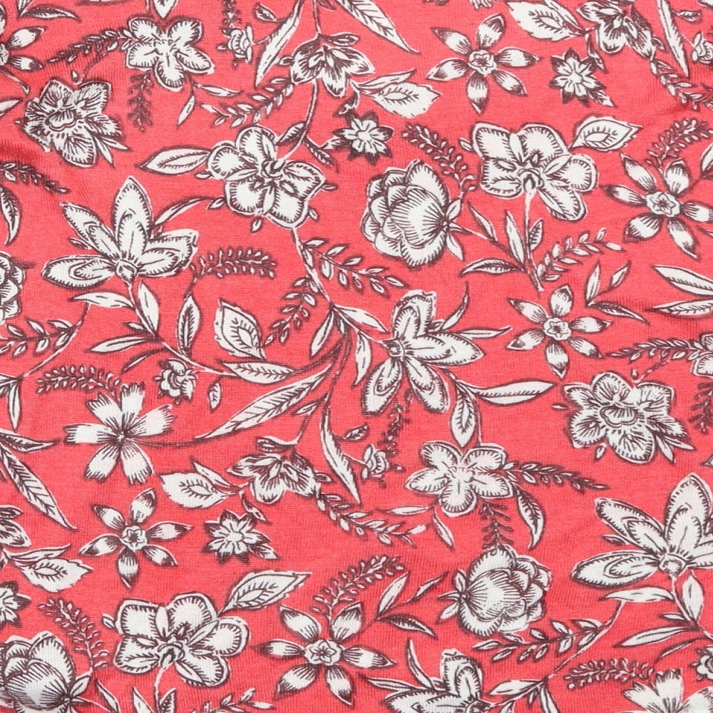 Marks & Spencer Womens Red Floral Pullover Jumper Size S