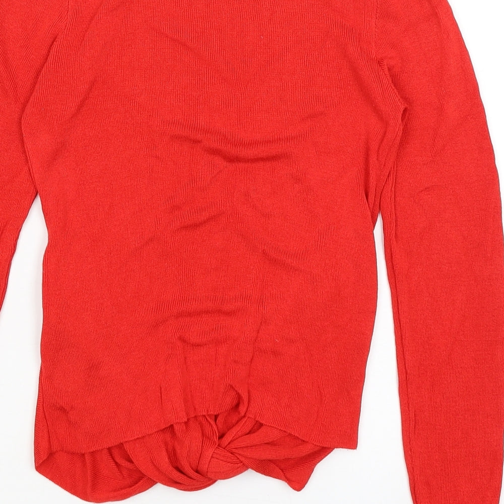 Topshop Womens Red Basic T-Shirt Size S