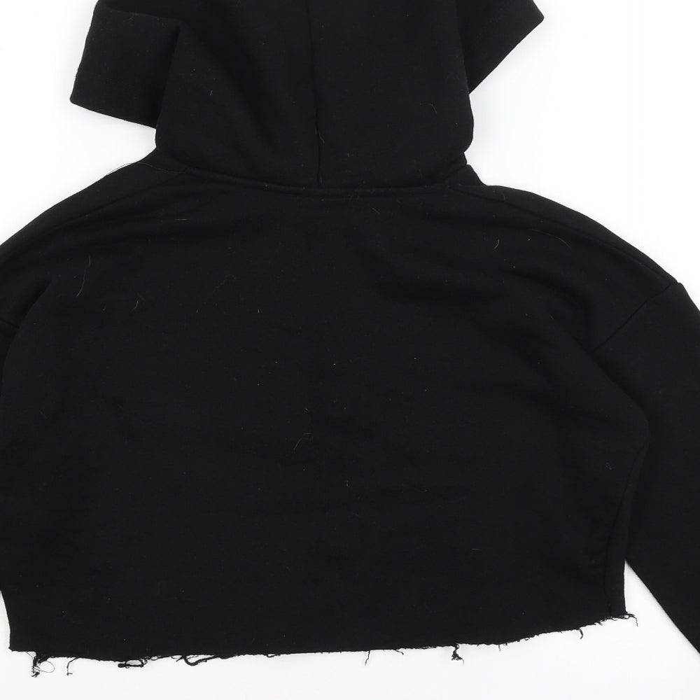 New Look Girls Black Pullover Hoodie Size 10-11 Years - Chicago