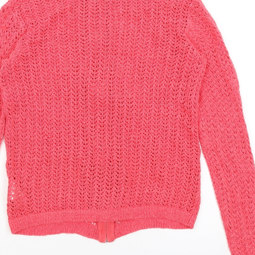 Next Womens Red Full Zip Jumper Size 8